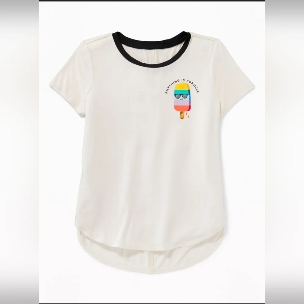 Old Navy Graphic Tulip-Hem Tunic Tee for Girls Size Large 10-12 EUC